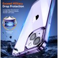 thumbnail image 2 of 5 in 1 Crystal Slim Clear for iPhone 14 Case,Not-Yellowing & Military Grade Drop Protection (Purple), 2 of 7