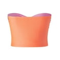 thumbnail image 3 of Femmes Été Mini Clubwear Bandeau Froncé Coloré Patchwork Tube Tops, 3 of 9