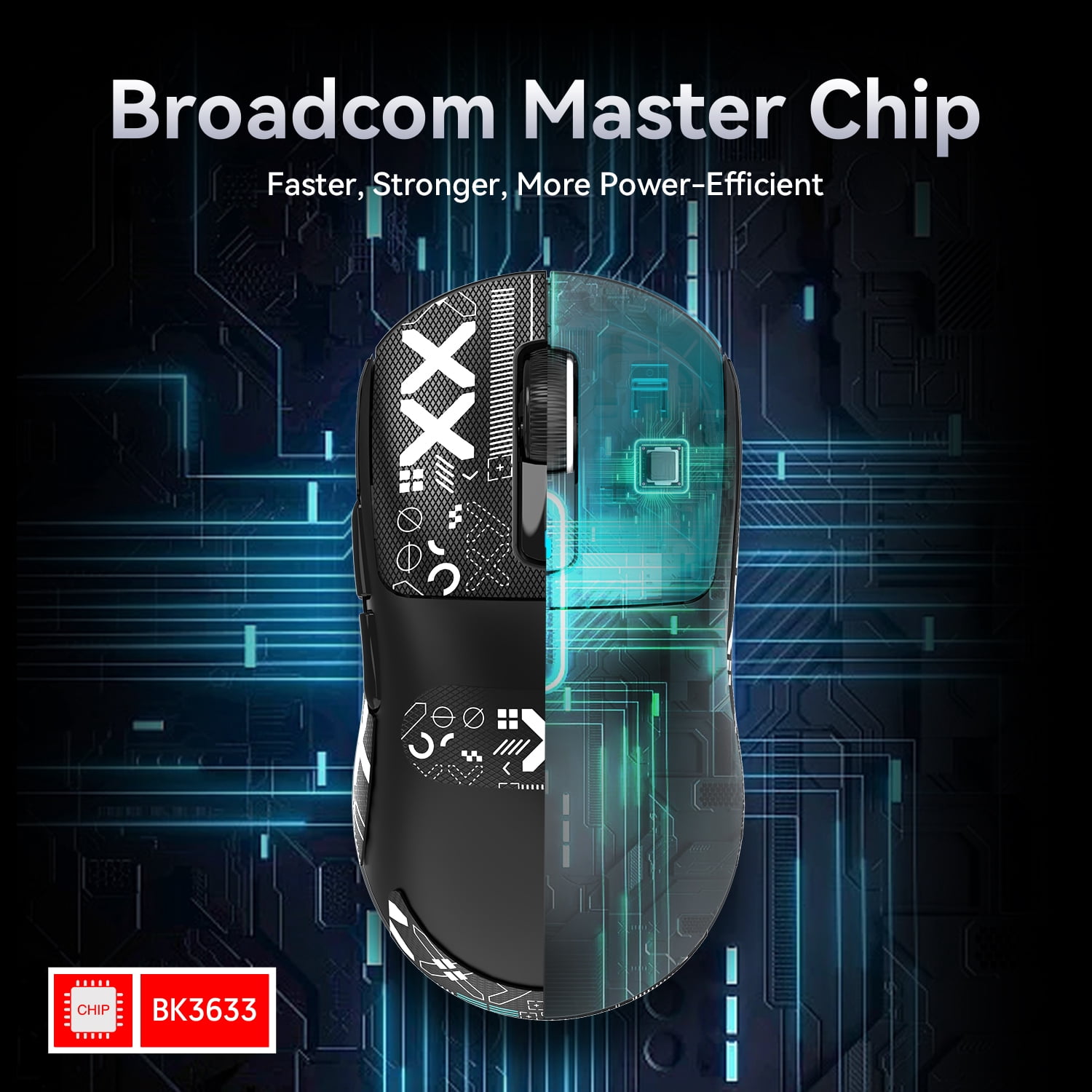 ATTACK SHARK X3 49g SUPERLIGHT Gaming Mouse, PixArt PAW3395 Sensor, BT/2.4G Wireless/Wired, 6 Adjustable DPI up to 26000, for Win10/11/Xbox/PS/Mac