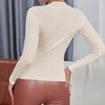 thumbnail image 4 of Women's Sweaters Lightweight Under $15 Casual Round Neck Long Sleeves Solid Color Base Knitted Sweater, 4 of 6