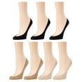 thumbnail image 2 of MeMoi Ballerina Micro Liner Socks 7-Pack - Womens - Female, One Size, Black, 2 of 3