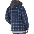 thumbnail image 5 of Visive Men's Sherpa-Lined Flannel Hoodie Jacket - Warm Zip-Up Layer for Cold Weather - Classic Fleece Plaid Pattern - Perfect for Hiking, Camping, & Everyday Winter Wear - Durable & Fashion-Forward, 5 of 7