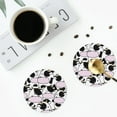 thumbnail image 5 of Balery 6 Pcs Cute Animal With Cowleather Coasters Set, Drink Table Cup Coasters For Living Room Kitchen Coffee Decor, 5 of 9