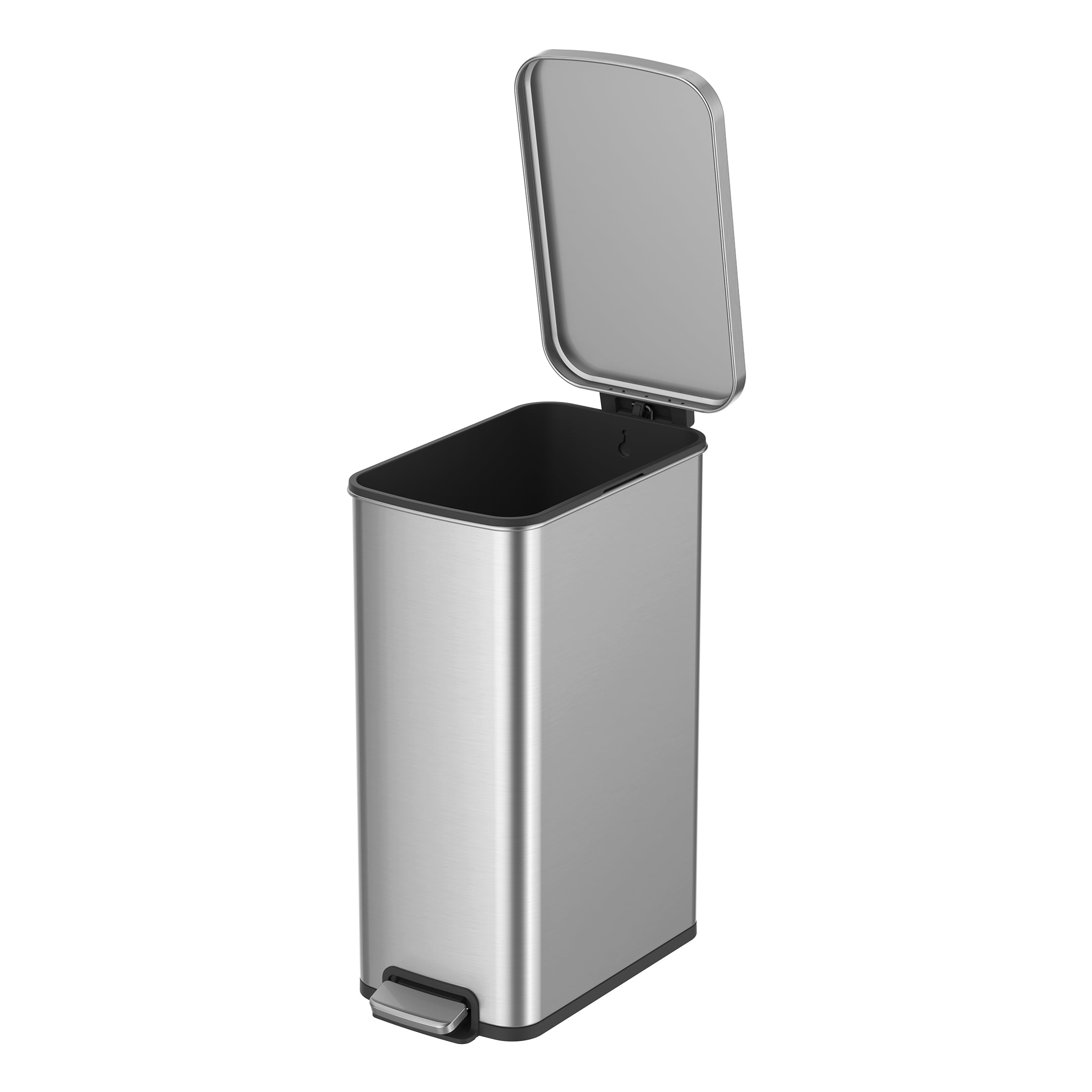 Fingerhut - Honey-Can-Do Stainless Steel Step 13-Gallon Trash Can