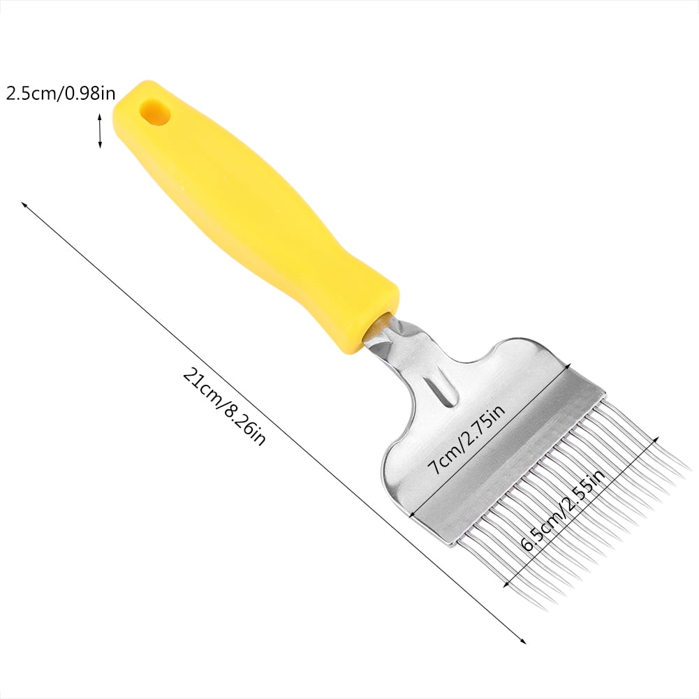 Bee Hive Stainless Steel Uncapping Fork with Plastic Handle Beekeeping Tool Blue 