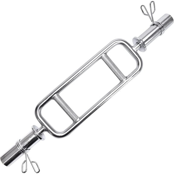 EAYSG 34inch Olympic Triceps Bar, Solid Standard Threaded Triceps Bar Deadlift Barbell Home Gym Weightlifting Exercise for Squats, Deadlifts,Shrugs, Max Capacity 200lbs