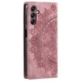 thumbnail image 3 of For Samsung Galaxy S25+(5G) 6.7" Totem Embossed Strong Magnetic Attachment/Closure, Card Slots/Pocket, PU Leather Flip Wallet Case,Pink,For Galaxy S25+(5G), 3 of 7