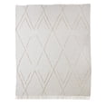 thumbnail image 2 of Laddha Home Designs Geometric Diamond Rectangular Throw Blanket - 90" x 96" - Cream, 2 of 7