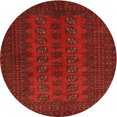 thumbnail image 1 of Ahgly Company Machine Washable Indoor Round Traditional Saffron Red Area Rugs, 3' Round, 1 of 7