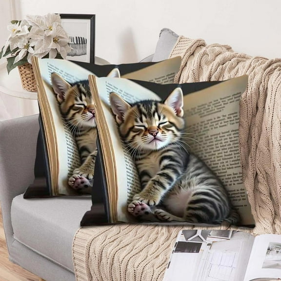 Vikakiooze Cute Animals Print Pillow Set Bedroom Living Room Sofa Cushion 45x45 Cm For Sofa Living Room Decoration