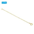thumbnail image 3 of Uxcell 3 Inch S925 Silver Necklace Extender Gold Plated Chain Extenders Extension, Golden 2 Pack, 3 of 6