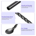 thumbnail image 3 of Unique Bargains 16Pack 8.6' Inox Cuillère Pailles Réutilisables Poignée Cuillère, Noir, 3 of 5