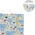 thumbnail image 5 of Coolnut Cute Sketchy Blue Elephants Bath Shower Curtain Liners 72x72in 100% Polyester Waterproof with Curtain Hook, 5 of 6