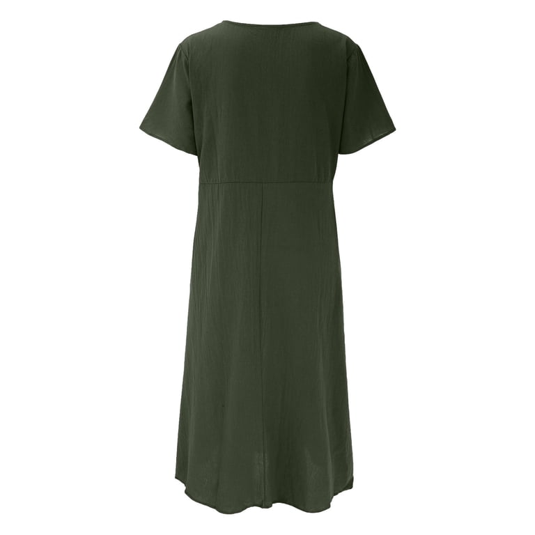 simple midi dresses Fiona Cotton Midi Dress. Simple Retro Womenswear Daily-Vintage Inspired Fashion, White / L