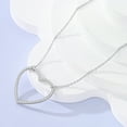 thumbnail image 2 of MULA Solid 925 Sterling Silver Necklace Classic Stone inlaid Love AAA Zircon Pendant For Women Birthday Valentine's Day Gift Jewelry, 2 of 5