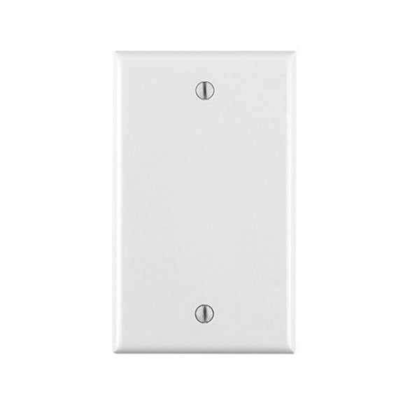 Leviton Blank Wall Plate 1-Gang Modern Nylon - White - Pack of 10