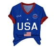 thumbnail image 4 of MEICHEN 4th Of July Shirts For Women Summer USA Star Stripes Graphic Tees Memorial Day Outfit 250th Anniversary USA Shirt, 4 of 7