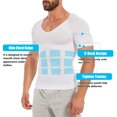 thumbnail image 2 of MANIFIQUE Men's Tight Fitting Shirt Athletic Tops Base Layer Short Sleeves V Neck Compression Tank Top, 2 of 6