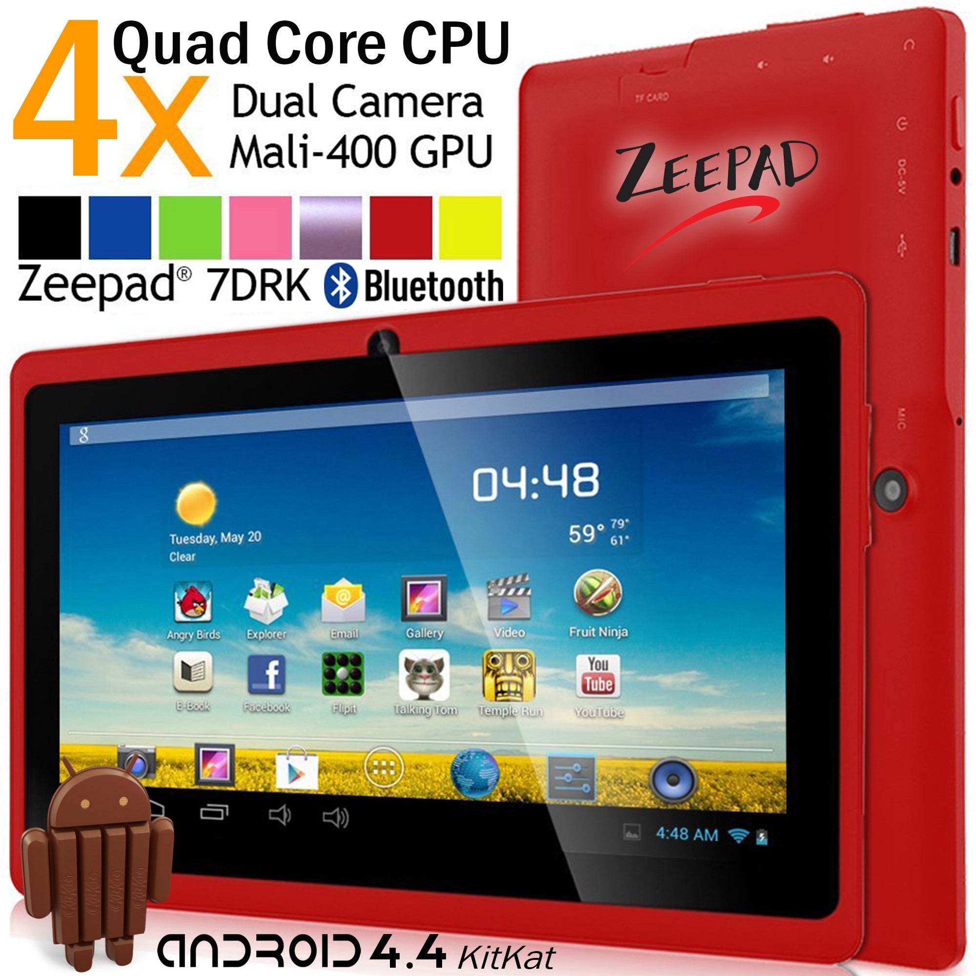 7inch Zeepad Quad Core Cortex A7 Android 4.4 KitKat