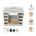 thumbnail image 3 of Ariel Cambridge 49 In. Oval Sink Vanity With White Quartz Countertop In Grey, 3 of 10