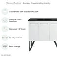 thumbnail image 2 of Annecy 36 in. White Bathroom Vanity With Black Ceramic Sink Top, 2 of 13