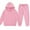 Pink, variant on Staki Fall Clothes Boy Toddler Boy Long Sleeve Hoodie Solid Color Top Sweatpants 3 Pieces Outfits(Pink,4-5 Years)