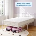 thumbnail image 6 of Twin Bed Frame-Classic Metal Platform Bed Frame,Mattress Foundation with Steel Slat Support,Under Foundation Storage,No Box Spring Needed, Easy Assembly, Twin Size, 6 of 8