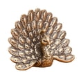 thumbnail image 1 of Estatua de en miniatura, artesanías de latón, en plena floración, decoración artística, estantería sentada, regalo de boda, pavo, 1 of 9