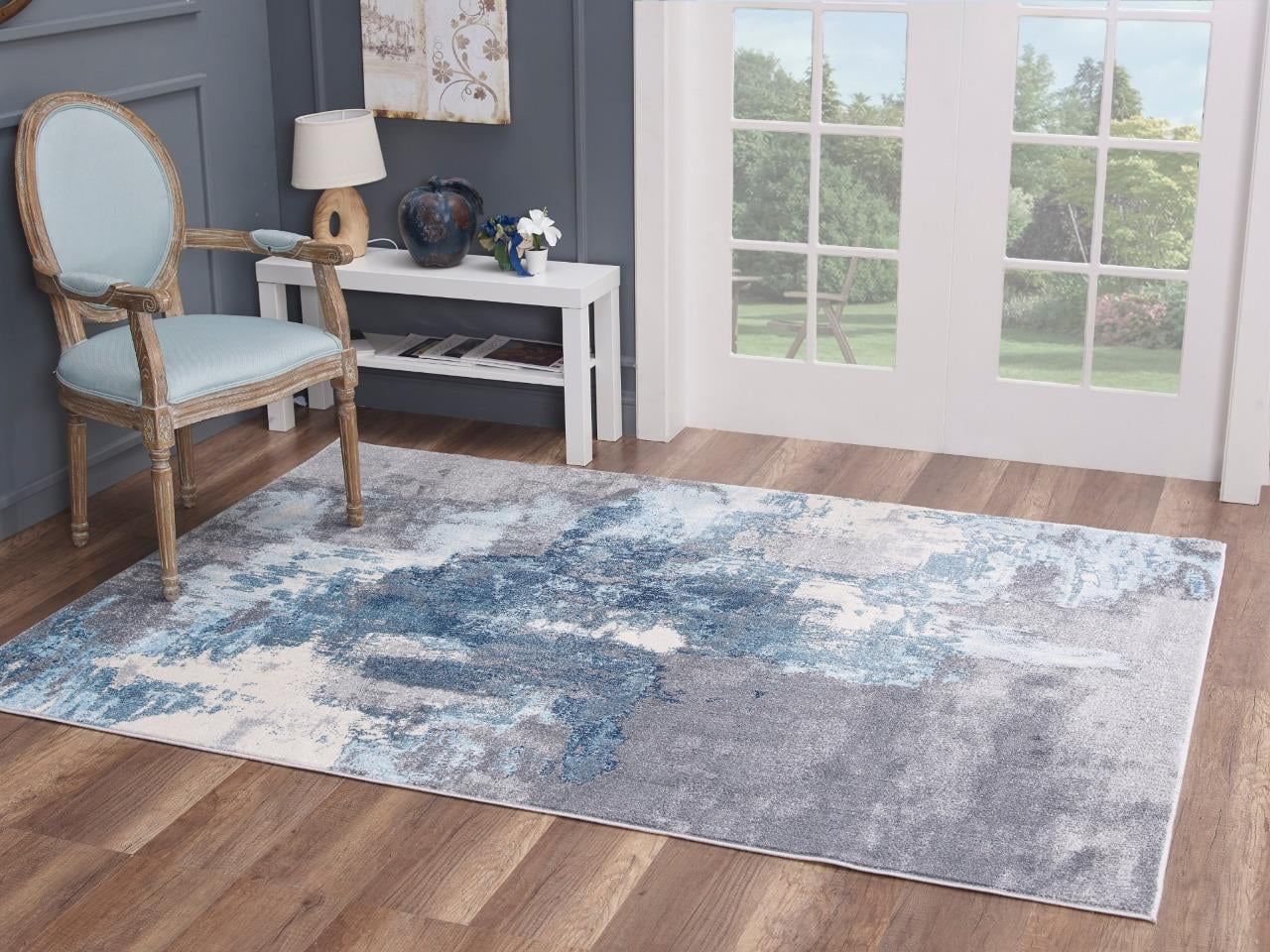 Luxe Weavers Nuvola 8722 Abstract Area Rug Gray 6x9