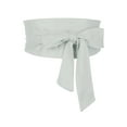 thumbnail image 1 of Cinturón Obi sólido para mujeres de tallas grandes INSPIRE CHIC, cinturón de lazo autoadherente, cinturón ancho para la cintura para vestido 22.05-32.28" Gris claro, 1 of 6