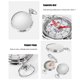 thumbnail image 2 of WDOplteas Reloj Bolsillo Portátil Con Tapa Abatible para Acampar Navegación (plata), 2 of 9
