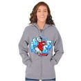 thumbnail image 4 of Airbrushed Bear Mascot Icee Ahh Unisex Plus Size Zip Hoodie Brisco Brands 2X, 4 of 5
