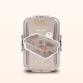 thumbnail image 6 of Cook with Color 4-Compartment Mini Snack Box Food Storage Carrier, Charcuterie Container with Ice Pack, Portable and Dishwasher Safe, Taupe, 6 of 10