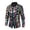 Blue, variant on Mens 70S Disco Party Gold Silver Multicolour Rainbow Plaid Sequins Print Long Sleeve Button Down Shirts Outfits Clothes