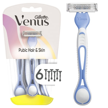 Gillette Venus Women's Disposable Razors for Pubic Hair, 6ct