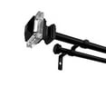 thumbnail image 2 of Exclusive Home Prism Double Curtain Rod and Finial Set, Matte Black, 66"-120", 2 of 5