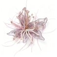 thumbnail image 2 of UNLLLL Pearl Embellished Large Crystal Flower Hair Clip, Feather Lace Floral Barrettes, Bridal Wedding Hair Accessory, for Daily Travel and Special Occasions (Purple), 2 of 5