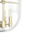 thumbnail image 4 of Hunter - Sacha 3-light Alturas Gold, Medium Size Flush Mount Light, Dimmable, Modern Style, Urn Shaped, for Bedrooms, Dining, Living Rooms - 19387, 4 of 8