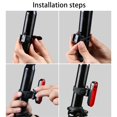 thumbnail image 3 of WEST BIKING Luz delantera de bicicleta Luz trasera 150mAh 6 modos Tipo-C USB recargable, 3 of 6