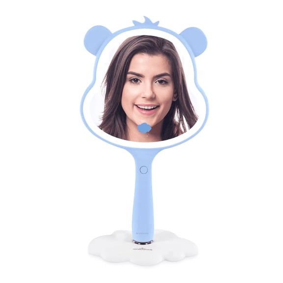 Impressions Vanity Care Bears Grumpy LED Handheld Makeup Mirror with Lights and Detachable Stand Base