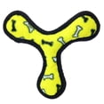 thumbnail image 2 of Tuffy Jr Boomerang Yellow Bone Durable Plush Squeaky Dog Toy, 2 of 7