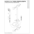 thumbnail image 3 of Kingston Brass KX2527SBB Vilbosch 5-Function Hand Shower with Slide Bar Kit, Brushed Brass, 3 of 4