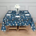 thumbnail image 3 of Pioneer Flower Floral Print Pattern Square Tablecloth,Waterproof Square Table Cover,Wipeable Spillproof Washable Table Cover for Home Kitchen Party Decor 52"x52"(132x132cm), 3 of 6