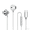 flat-ear type white, variant on Metal earphones USB-C(TYPE-C) Wired Earbuds for iPad Pro iPhone 15/16/17 Series, Hi-Fi Stereo Sound with Mic Volume Control, Universal Android Compatible