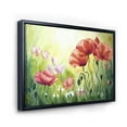 thumbnail image 3 of Designart 'Blossoming Red and Purple Poppies In The Morning I' Traditional Framed Canvas Wall Art Print, 3 of 5
