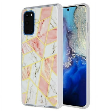 Samsung Galaxy S20 (6.2") Phone Case Marble Design Pattern Hybrid Bumper Shiny TPU Soft Rubber Silicone Raised Edge Cover Electroplated Slim Thin Case PINK GOLD Marbling for Samsung Galaxy S20