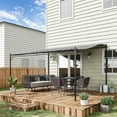 thumbnail image 3 of Canddidliike 10' x 13' Pergola Shade, Steel Patio Canopy with Weather-Resistant Fabric and Drainage Holes, Canopy for Outdoor, Gray, 3 of 11