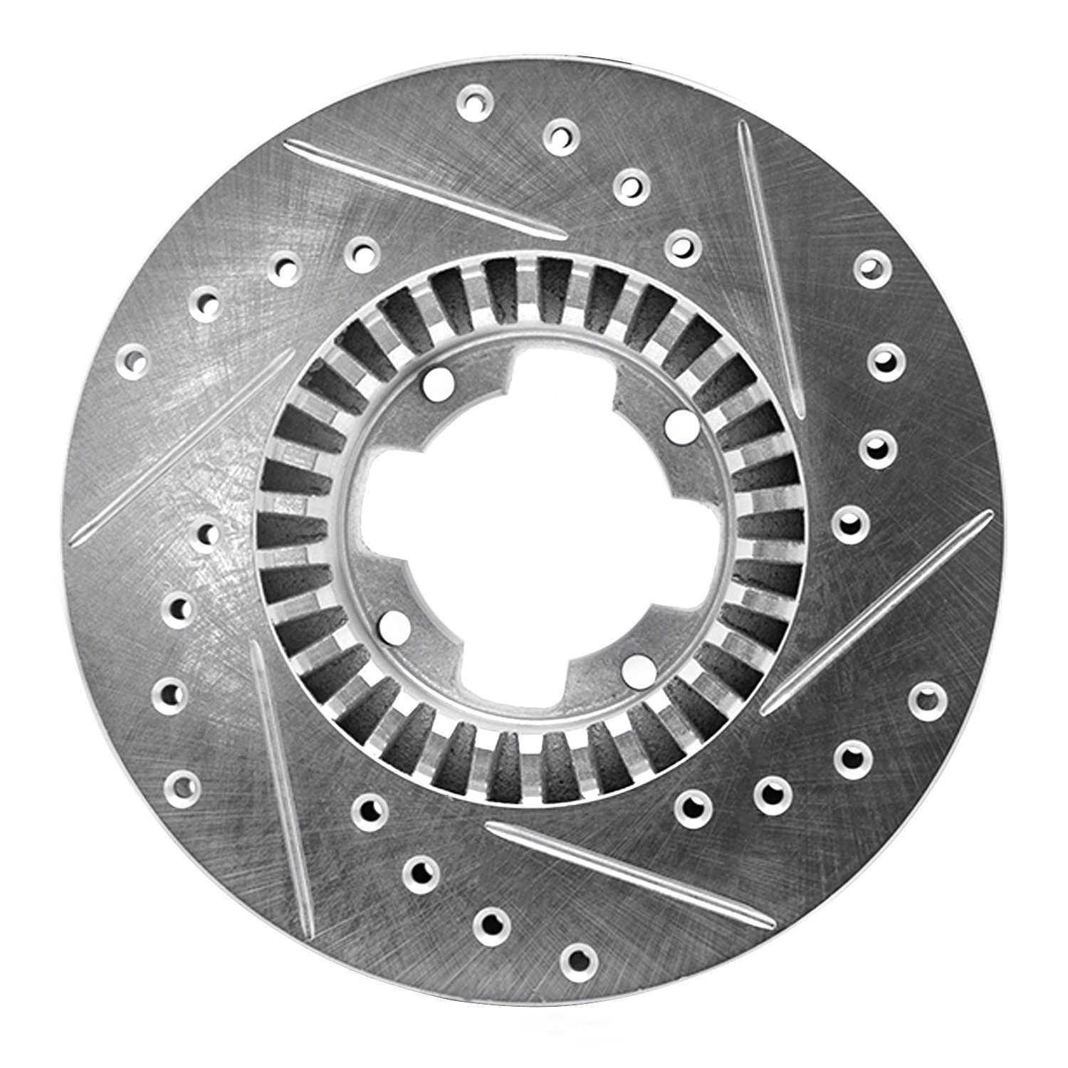 Dynamic Friction Company 631-13031L DFC Brake Rotor - Drilled And Slotted - Silver