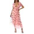 thumbnail image 6 of Douhoow Women Princess Long Dress Strawberry Sequin Mesh Dress V-Neck Lace-up Tutu Dress, 6 of 9