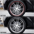 thumbnail image 3 of Unique Bargains 18pcs Fits 16-19inch Motorcycle Car Wheel Rim Sticker Decal Strip Decoration Accessory Universal White, 3 of 7